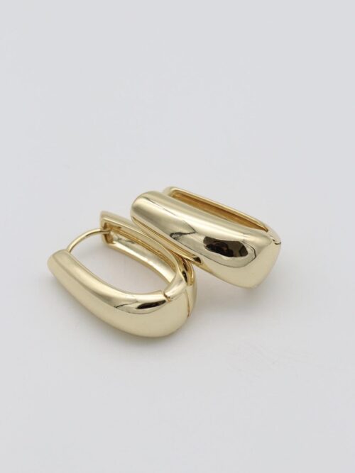 Gold renk kalın U küpe (25mm)