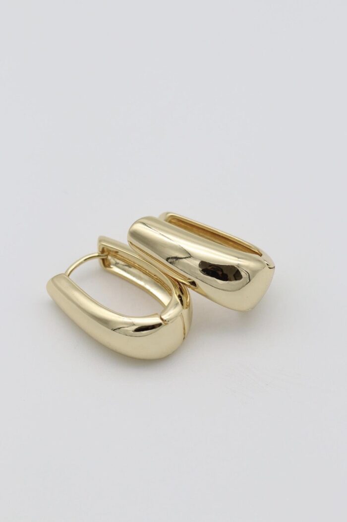 Gold renk kalın U küpe (25mm)