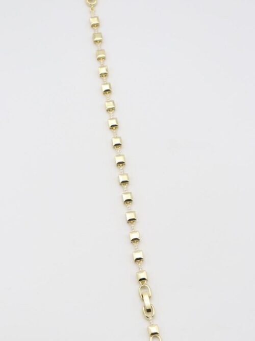 Gold renk kare plaka bileklik