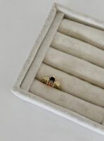 Gold renk kırmızı arı yüzük (ayarlamalı)