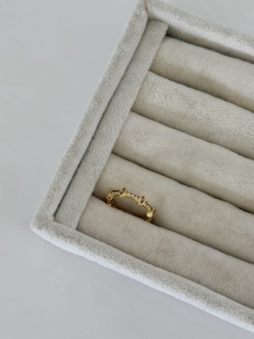 Gold renk taşlı yüzük (ayarlamalı)