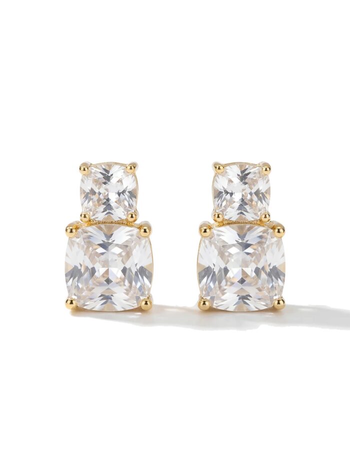 Gold renk taşlı küpe