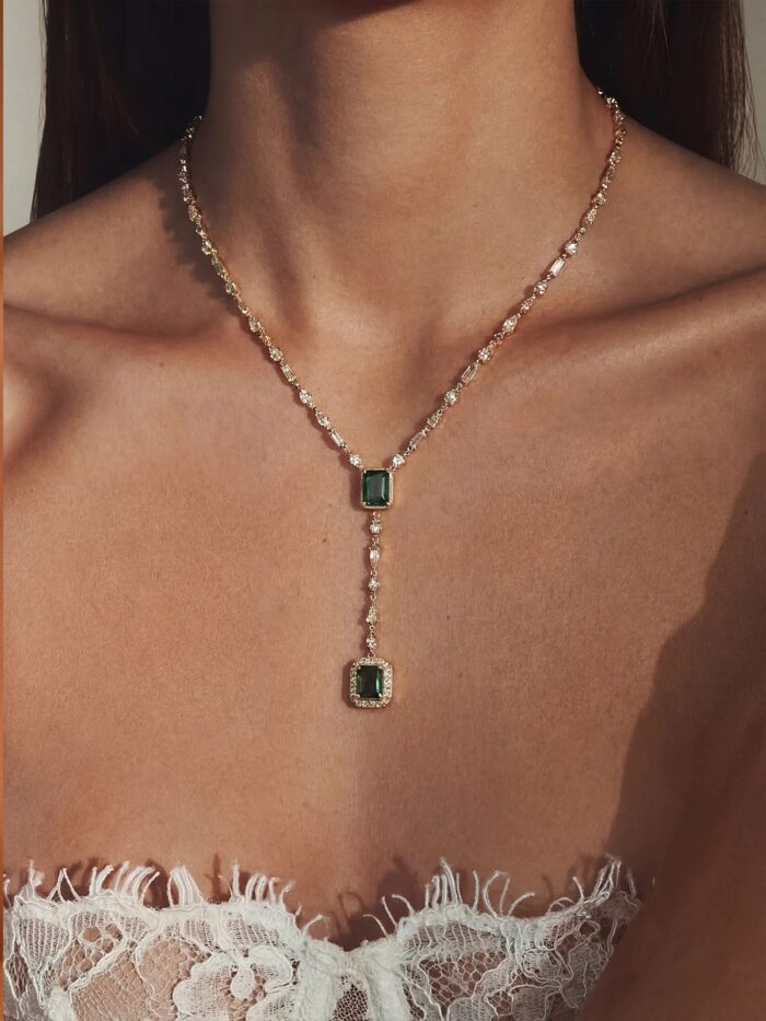 Gold renk baget kolye