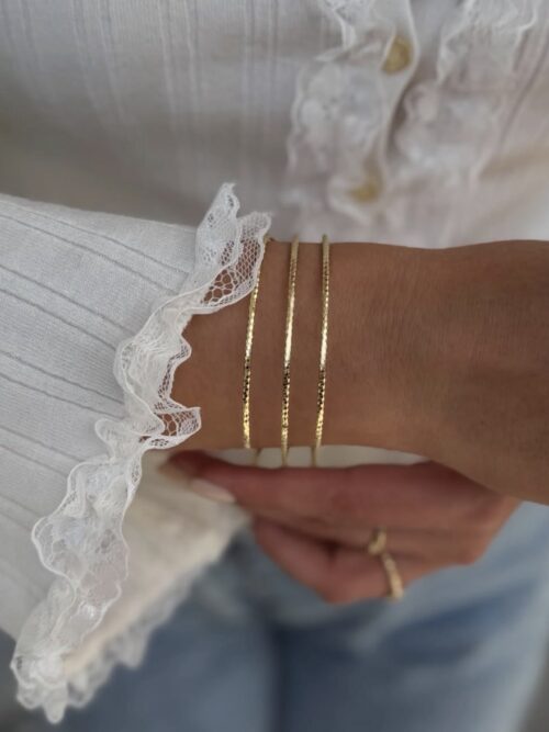 Gold renk 3’lü ajda bileklik (65mm)