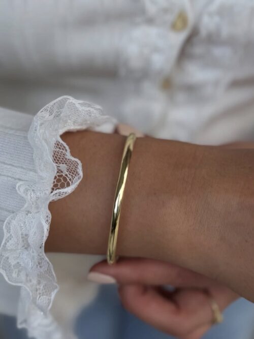 Gold renk ajda kelepçe bileklik