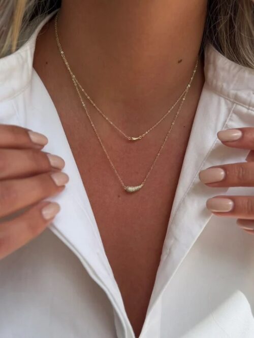 Gold renk kombin kolye