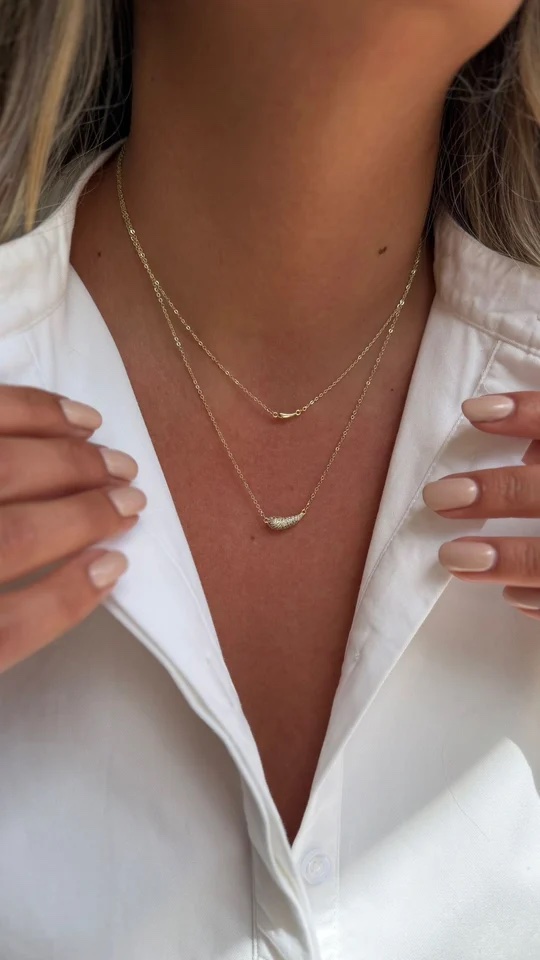 Gold renk kombin kolye