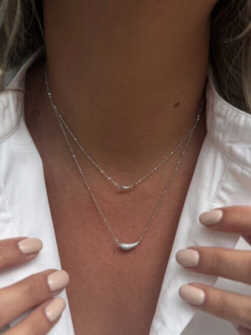 Silver renk kombin kolye