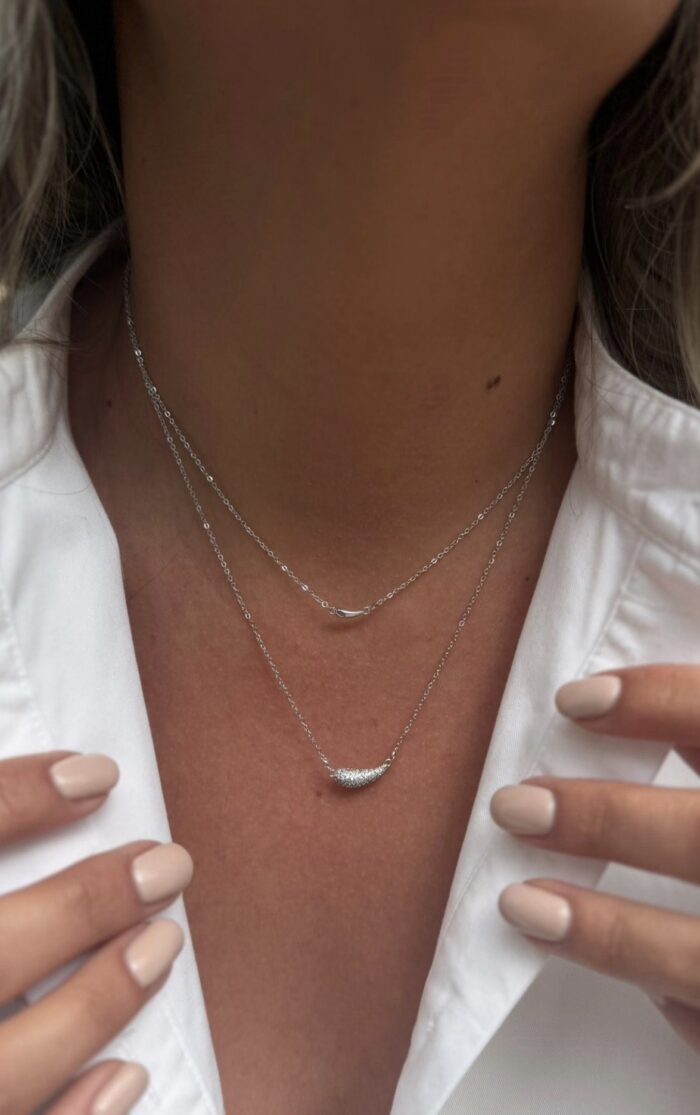 Silver renk kombin kolye