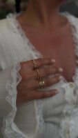 Gold renk yüzük kombini (ayarlamalı)