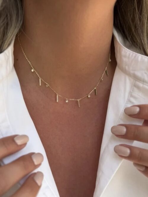 Gold renk sallantılı kolye