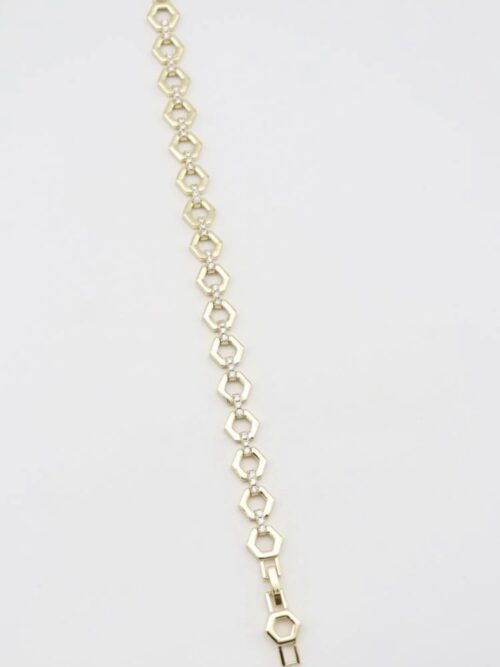 Gold renk petek desenli bileklik