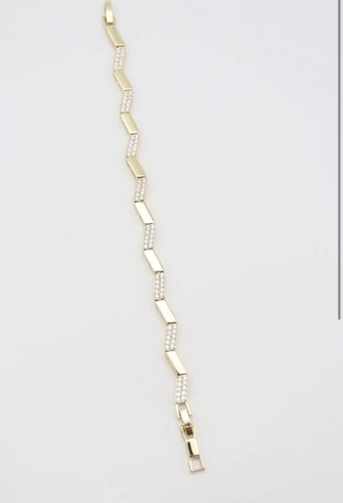 Gold renk zigzaglı bileklik