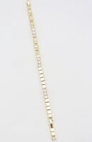 Gold renk taş detaylı plaka detaylı bileklik