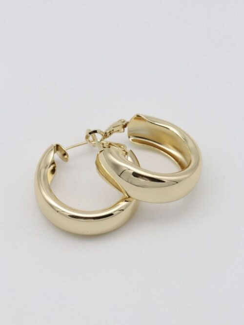 Gold renk kalın halka küpe (30mm)