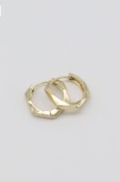 Gold renk köşeli halka küpe (20mm)