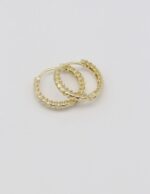 Gold renk desenli halka küpe (20mm)