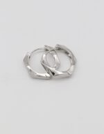 Silver renk köşeli halka küpe (20mm)