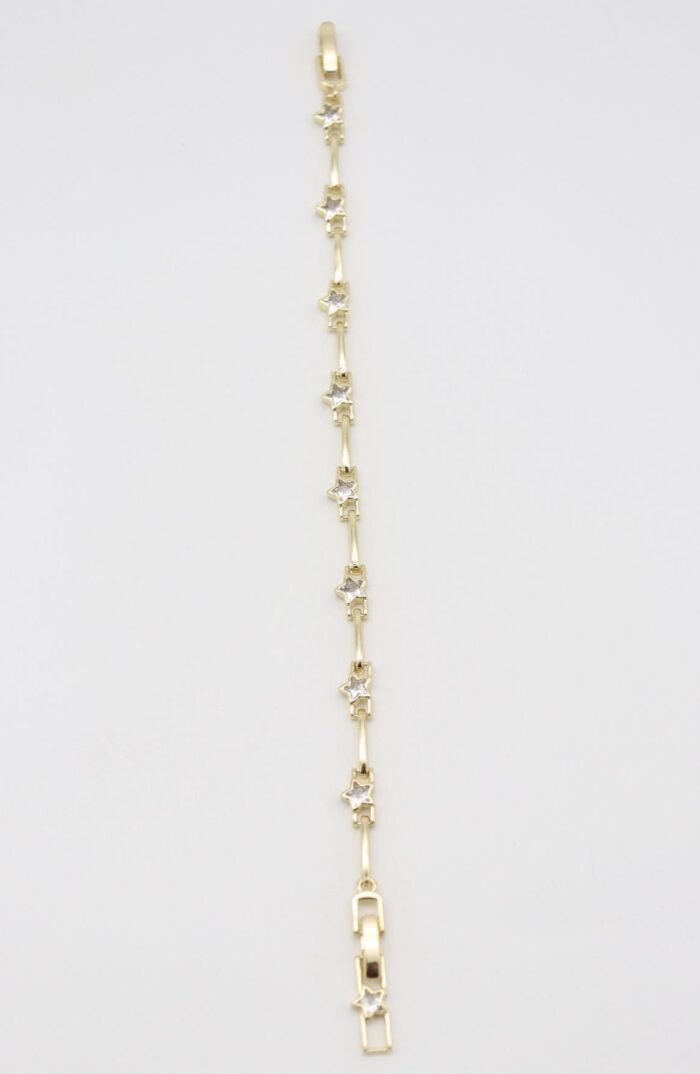 Gold renk taşlı yıldız bileklik