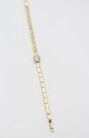 Gold renk plaka ortası taş detaylı bileklik