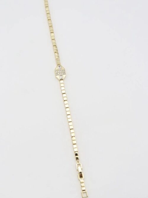 Gold renk küp küp orta detaylı bileklik