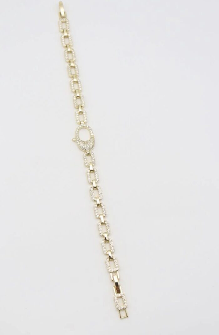 Gold renk ortası klips detaylı bileklik