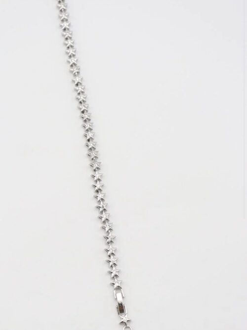 Silver renk mini taş detaylı yıldız bileklik