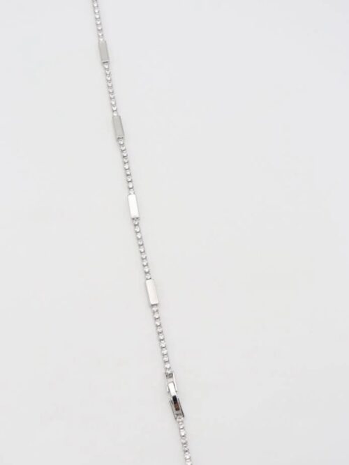 Silver renk plaka detaylı su yolu bileklik