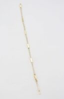 Gold renk plaka detaylı su yolu bileklik