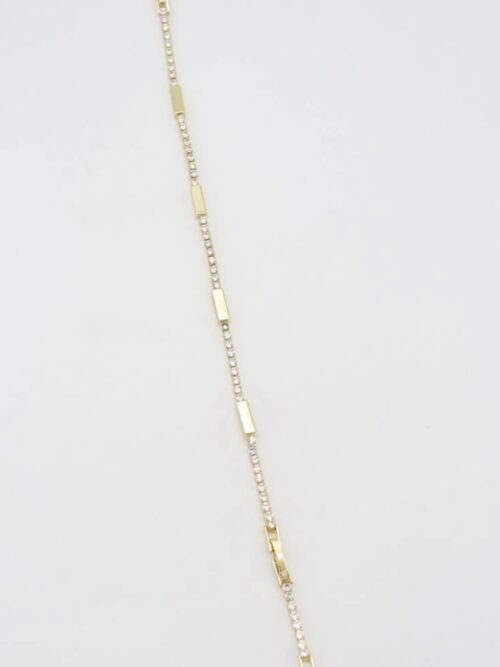 Gold renk plaka detaylı su yolu bileklik