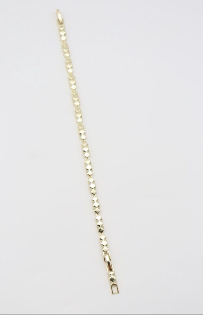 Gold renk petek plaka bileklik