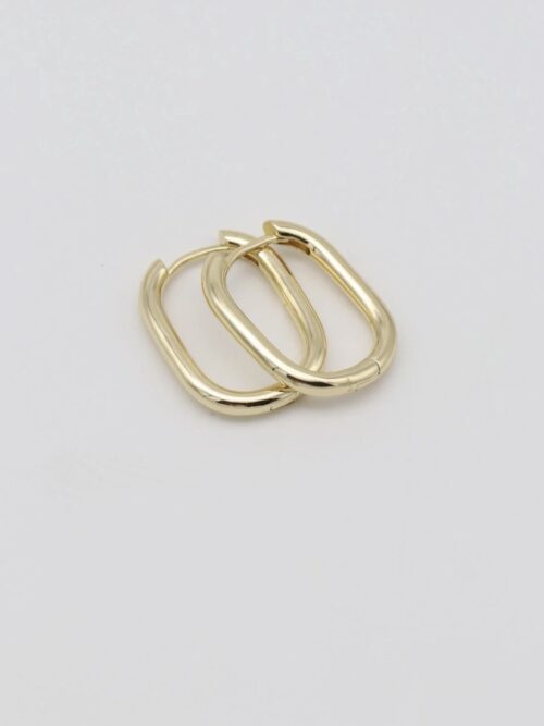 Gold renk geniş u küpe (25mm)