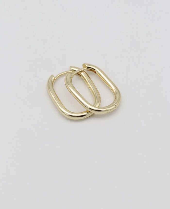 Gold renk geniş u küpe (25mm)