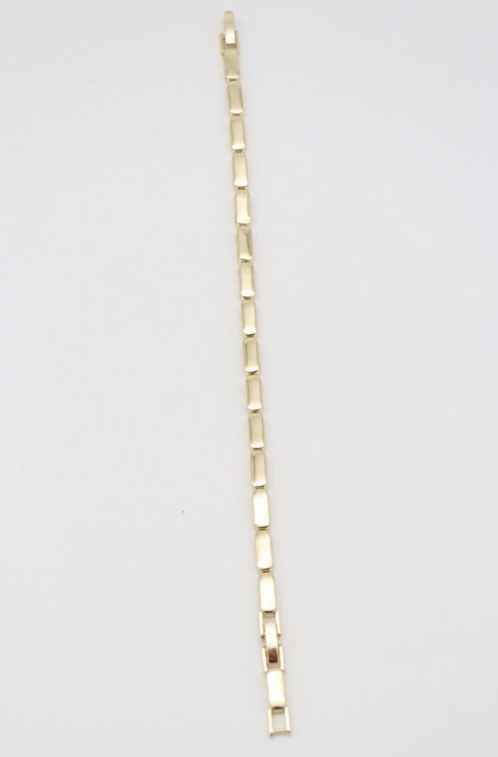 Gold renk düz plaka bileklik