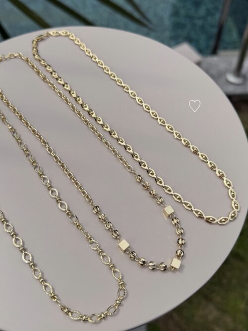 Gold renk top top detaylı kolye