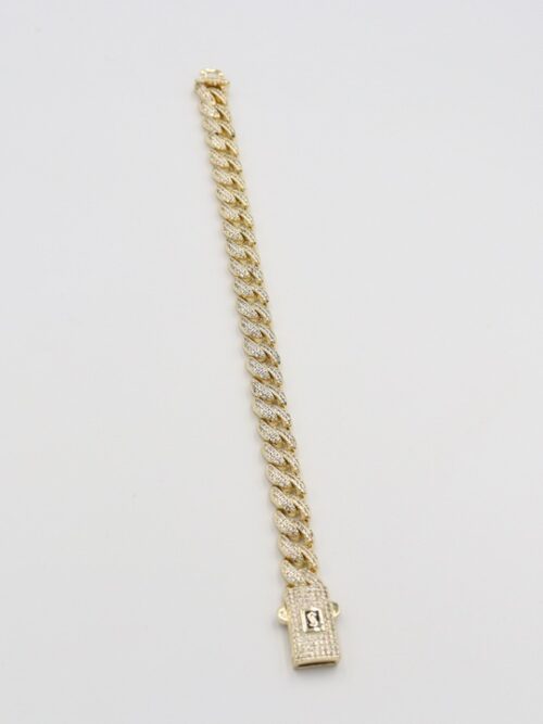 Gold renk taşlı ince gurmet bileklik