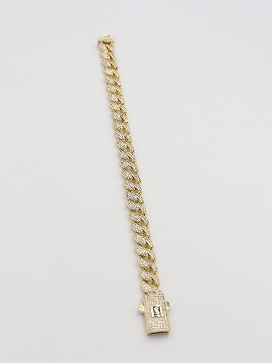 Gold renk taşlı ince gurmet bileklik