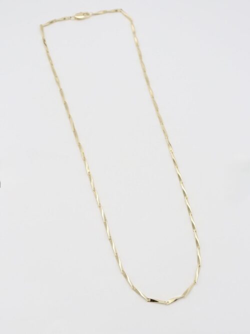 Gold renk ince plaka zincir kolye (45cm)