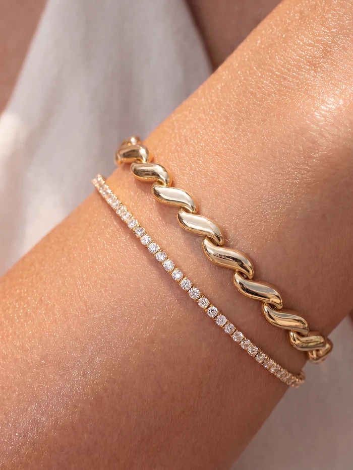 Gold renk düz plaka bileklik