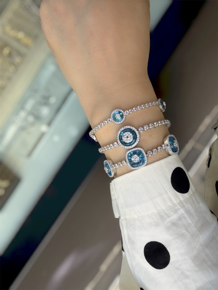 Silver renk mini yuvarlak mineli bileklik