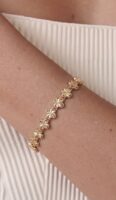 Gold renk yonca bileklik