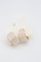 Gold beyaz mineli halka küpe (30mm)