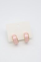 Gold pembe mineli halka küpe (25mm)
