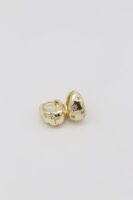 Gold renk yıldız detaylı kapsül küpe (15mm)