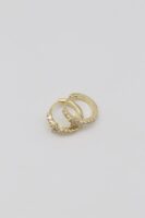 Gold renk taşlı halka küpe (12mm)