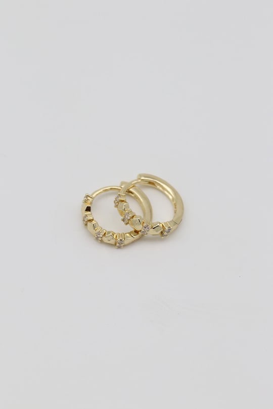 Gold renk ince mini halka küpe (15mm)