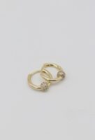 Gold renk top detaylı halka küpe (15mm)