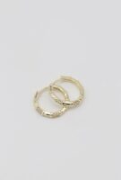 Gold renk taşlı halka küpe (20mm)