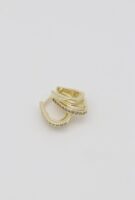 Gold renk çoklu halka küpe (17mm)