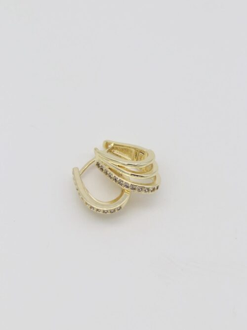 Gold renk çoklu halka küpe (17mm)